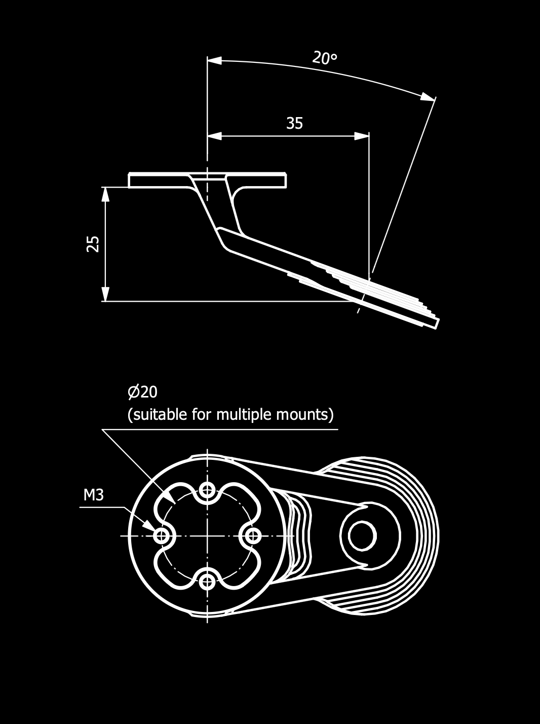 Medidas soporte Garmin bicicleta Satelit Evo